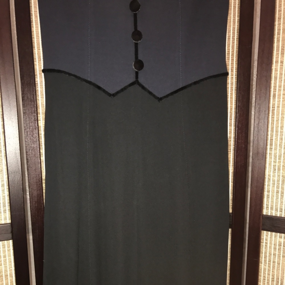 NWT✨Marc Jacobs Dress with Velvet, Sz 8,black/navy - Picture 5 of 7